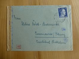Mettingen Deutschland Zensurbrief nach Immensee