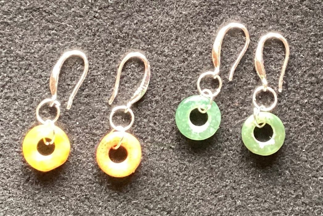 Orecchini pendenti & Orecchini a lobo: Honig Jade o. Grüne - Edelstein Ohrringe Silber – Nuovo e nell'imballaggio originale da Laax venduto da kri_95f5 2