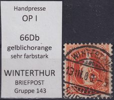 66Db mit Vollstempel von WINTERTHUR (farbstark) Luxus !