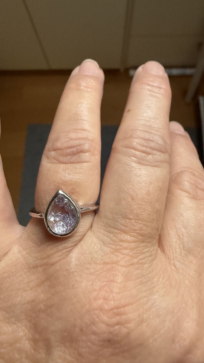 Anelli: Silberring mit lila Zirkonia, Gr57 – Nuovo e nell'imballaggio originale da Ebikon venduto da Leonidas2 2