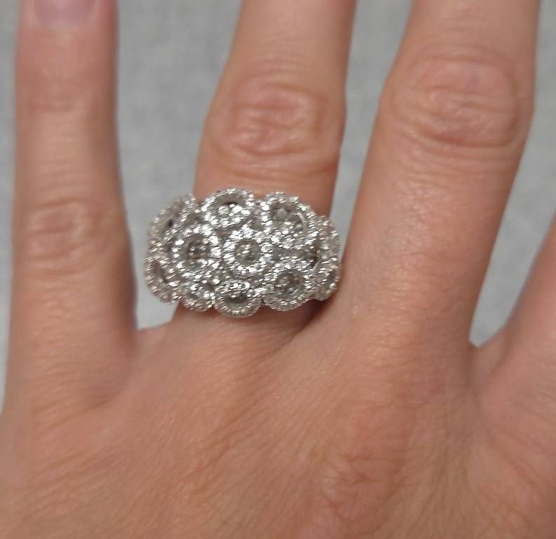 Anelli: Schöner Silber Ring mit Zirkonia – Usato da Zürich venduto da Ste87R
