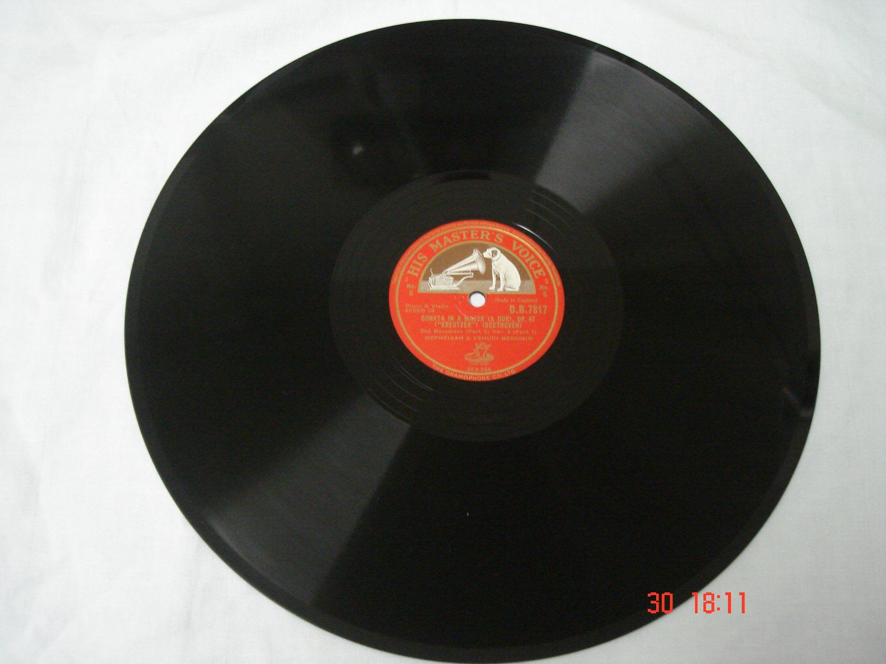 Dischi in vinile: Schellackplatten Beethoven Kreutzersonate A-Dur Op.47 – Usato da Aeschi SO venduto da abi1951 6
