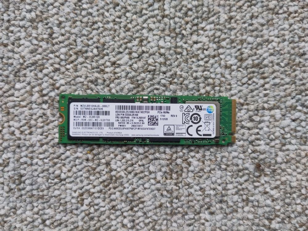 SSD m2 512GB Samsung MZVLB512HAJQ-000L7 | Kaufen auf Ricardo