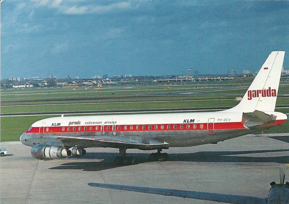 Cartoline postali: Garuda (KLM) DC-8 PH-DCV – Nuovo e nell'imballaggio originale da Thun venduto da Abigboss