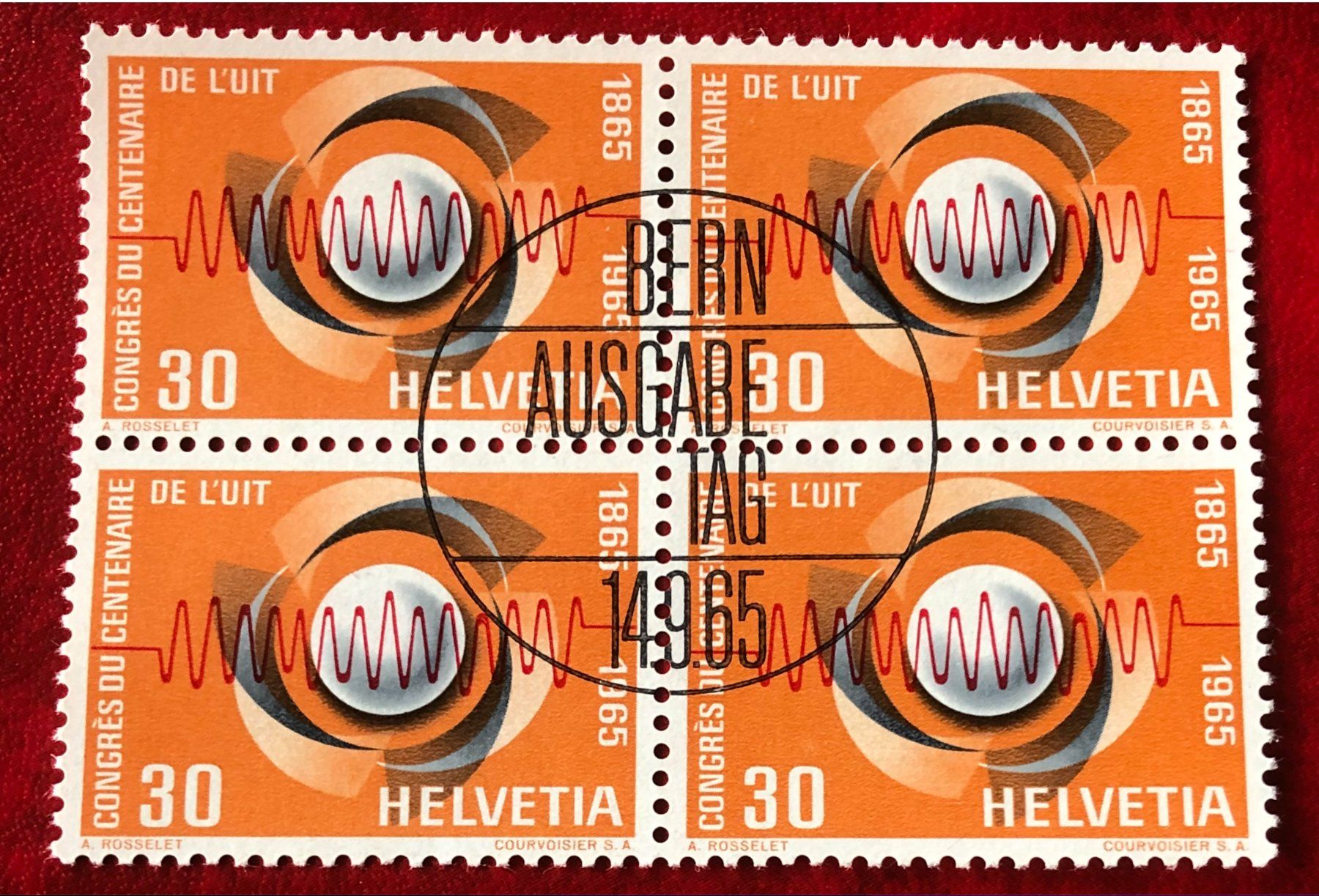 Tutti i francobolli: 4 er Block Nr.437 mit Stempel Bern    – Usato da Aarau venduto da Billa007
