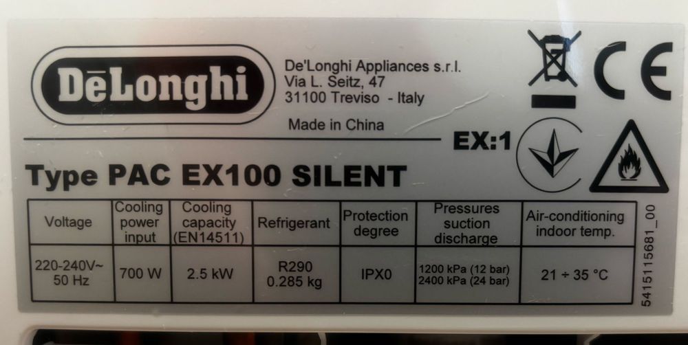 De'Longhi Pinguino PAC EX100 Silent 6