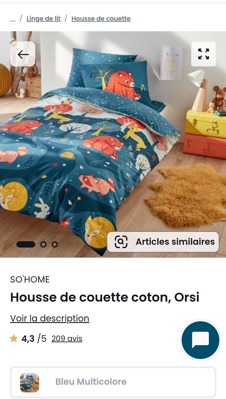 La Redoute Biancheria da letto: Housse d'oreiller et drap.LA REDOUTE  – Nuovo e nell'imballaggio originale da Prêles venduto da Edirick13 5
