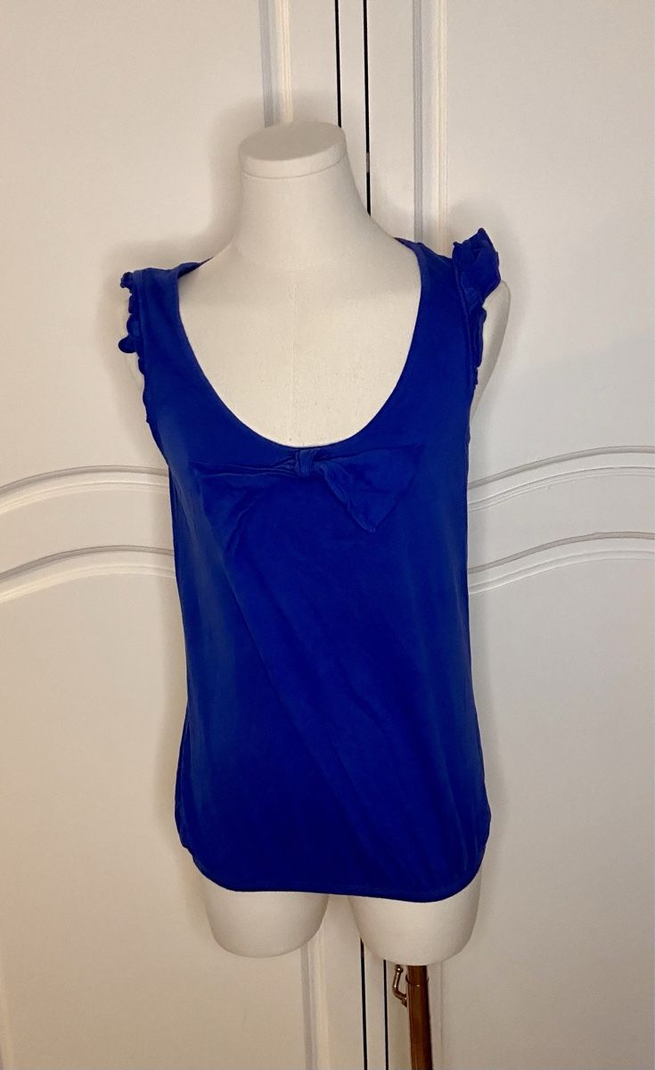 Tops: Blaue Top mitt Schleife s/m – D'occasion à Pfaffhausen par Klaras_second_hand