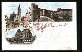 Litho St. Gallen, Bankverein, Marktplatz