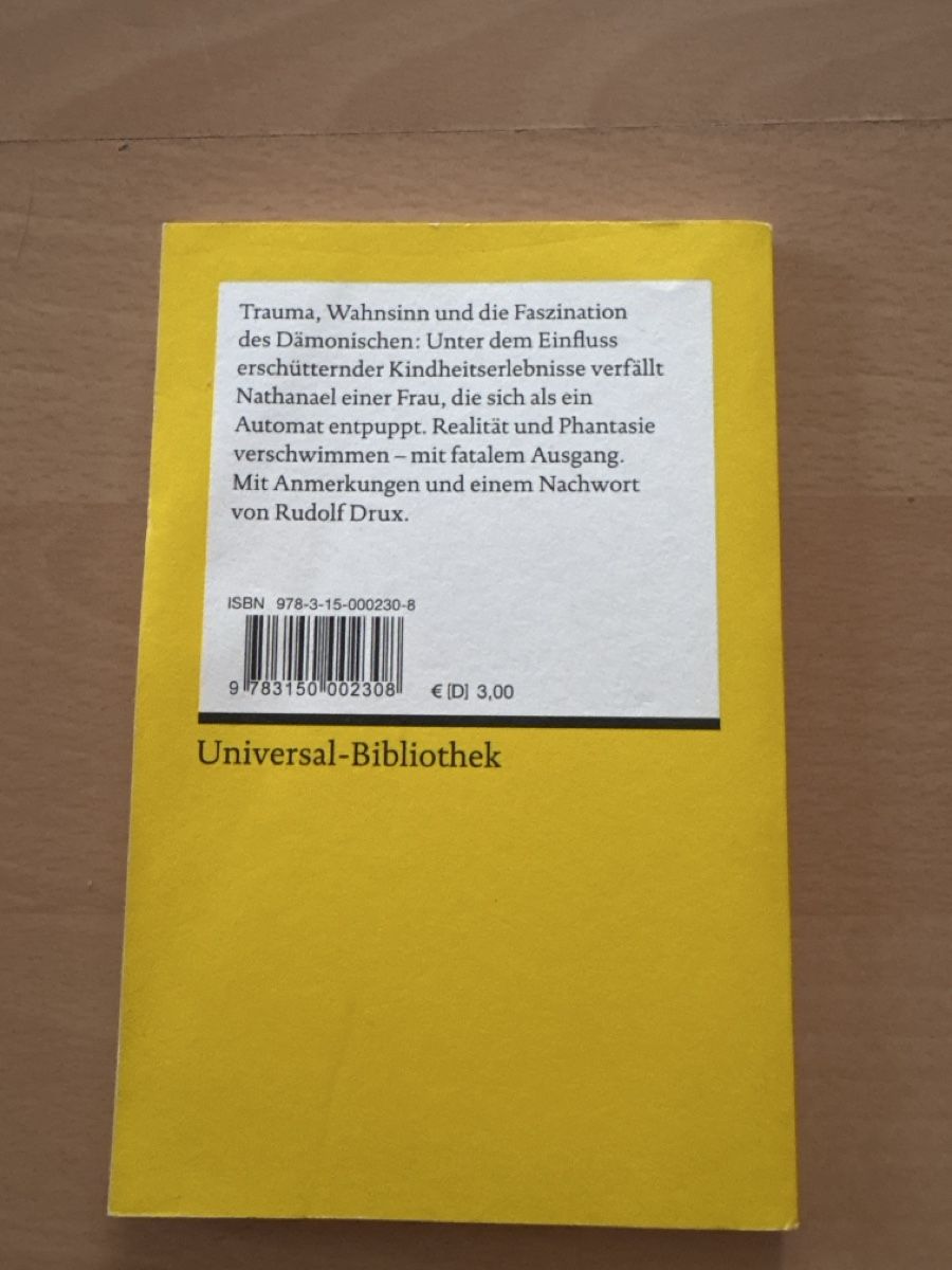 Libri: Hoffmann | Der Sandmann | Reclam | Universal-Bibliothek – Usato da Aarburg venduto da arc_svt5 1