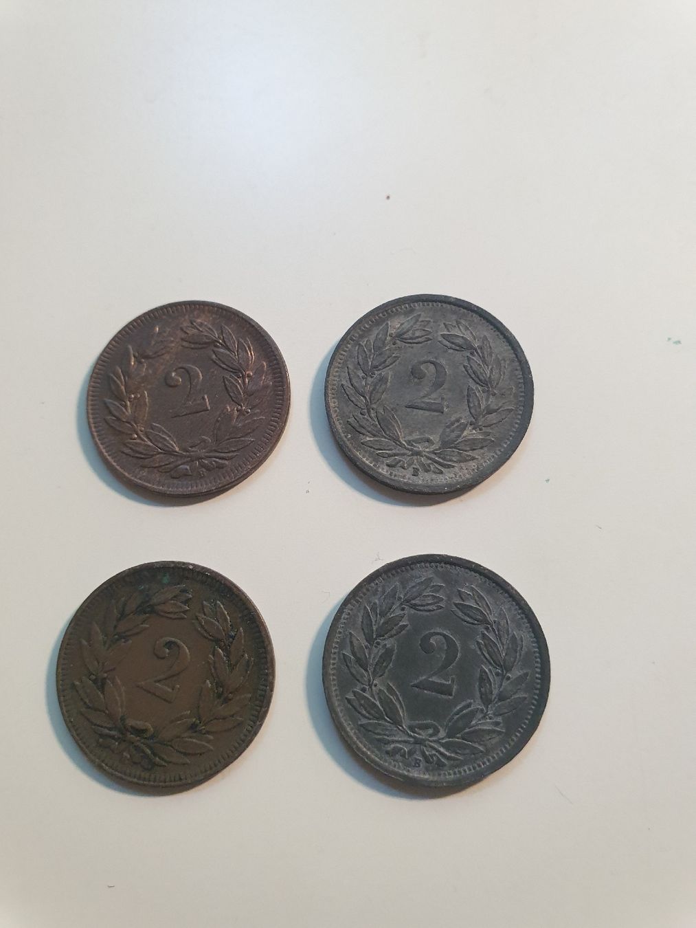 Tutti le monete: 4x 2 Räppler JG 1906, 08 42, 42 – Usato da Würenlos venduto da calimero095 1