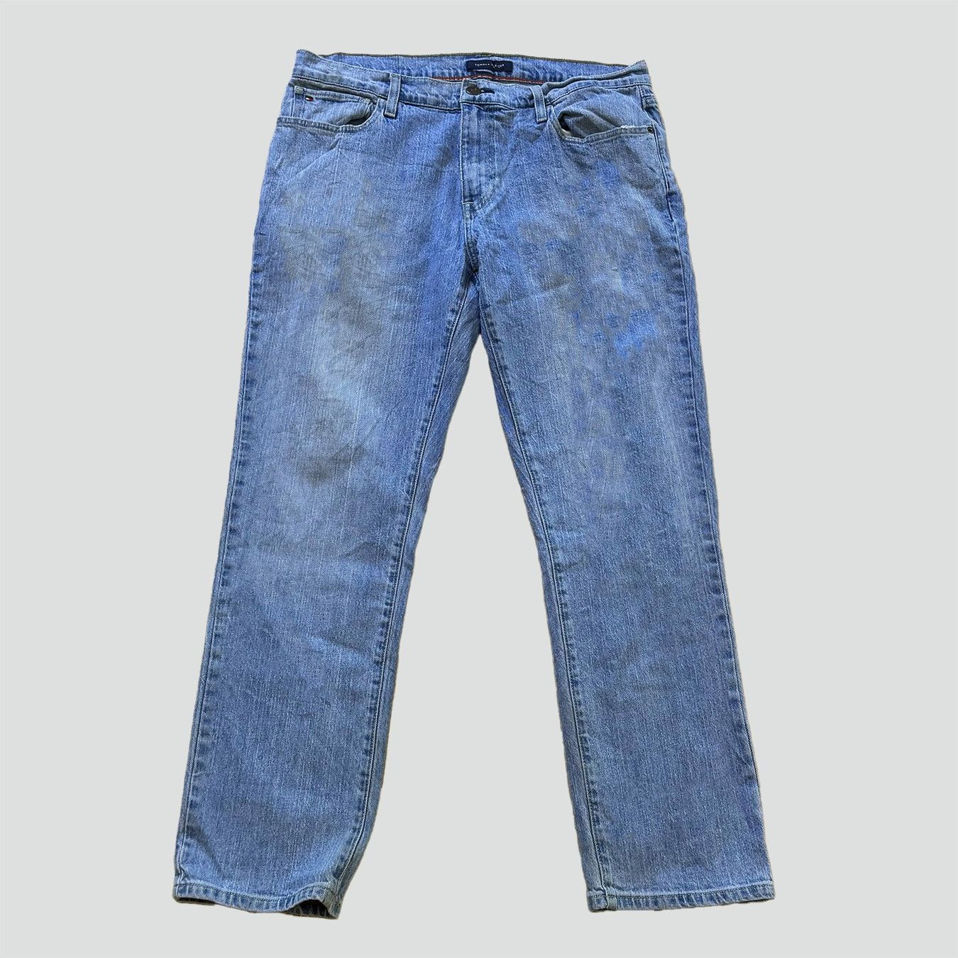 Tommy Hilfiger Jeans: Tommy Hilfiger blue straight leg jeans – Usato da St. Gallen venduto da sourced_limited 1