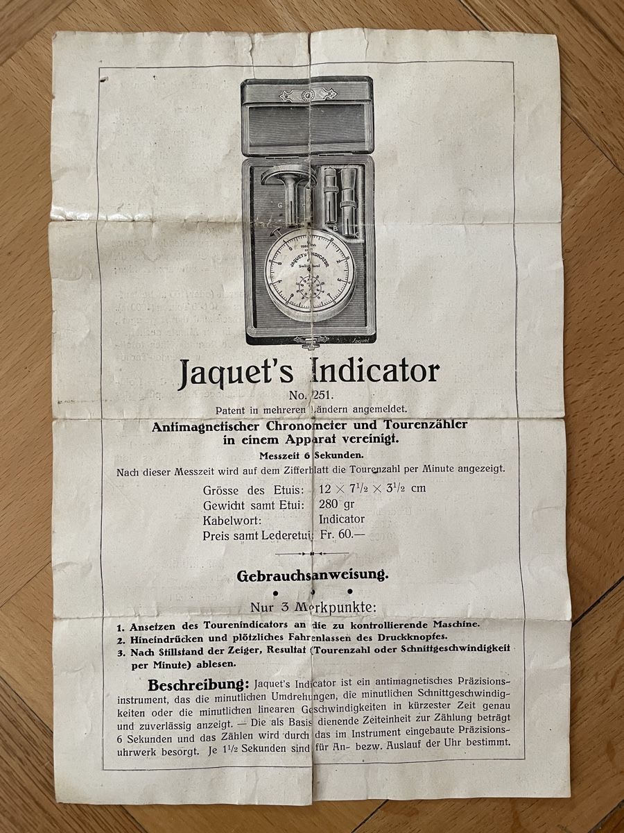 Misurare: Drehzahlmesser Jaquet Indicator – Usato da Zürich venduto da Mangoholz 3