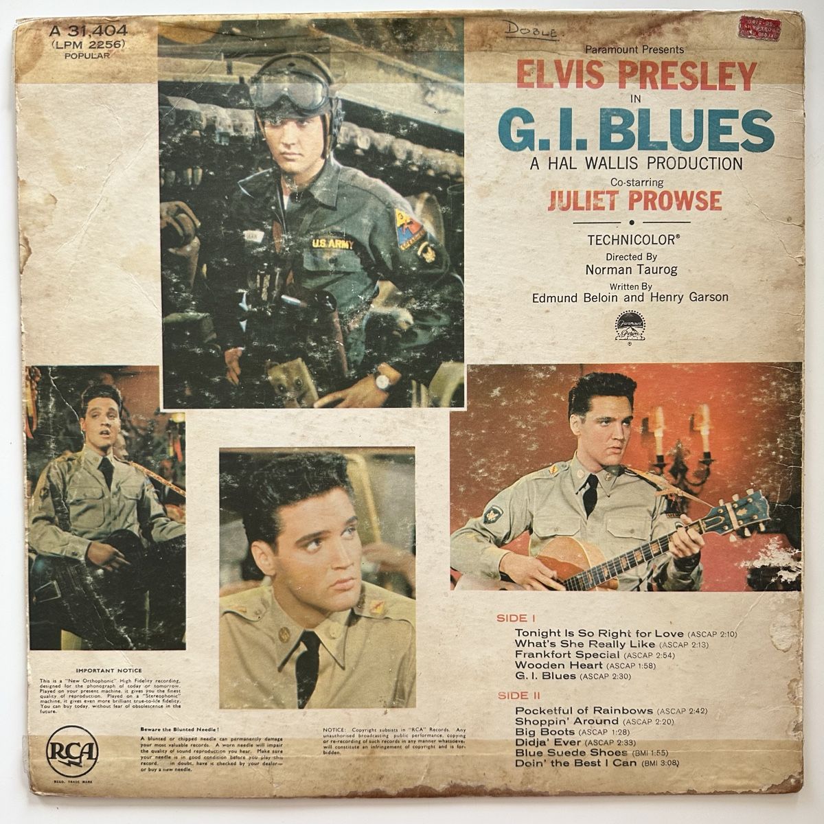 Dischi in vinile: Elvis - G.I. Blues (Südafrika) – Usato da Etzwilen venduto da presley3577 1