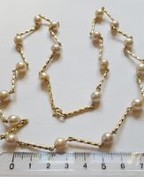 Massiv 585 Gold Kette mit Perlen