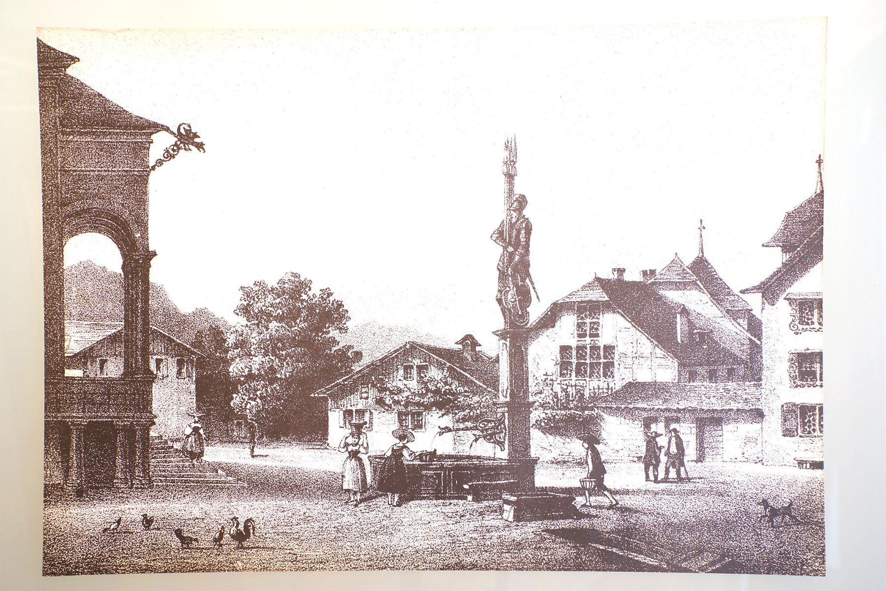Foto & Immagini: Stanser Dorfplatz, Repro, 59,5x42 cm – Usato da Buochs venduto da chicco64