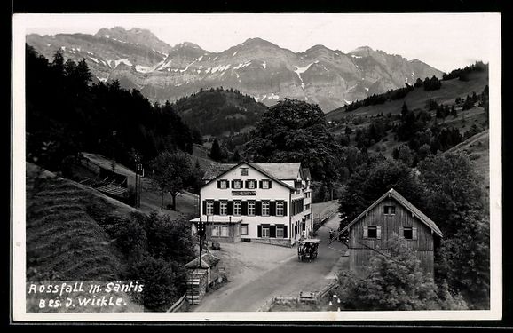 Cartoline postali: Rossfall, Gasthaus mit Säntis, Bes. J.  – Usato da Berlin venduto da bartko-reher