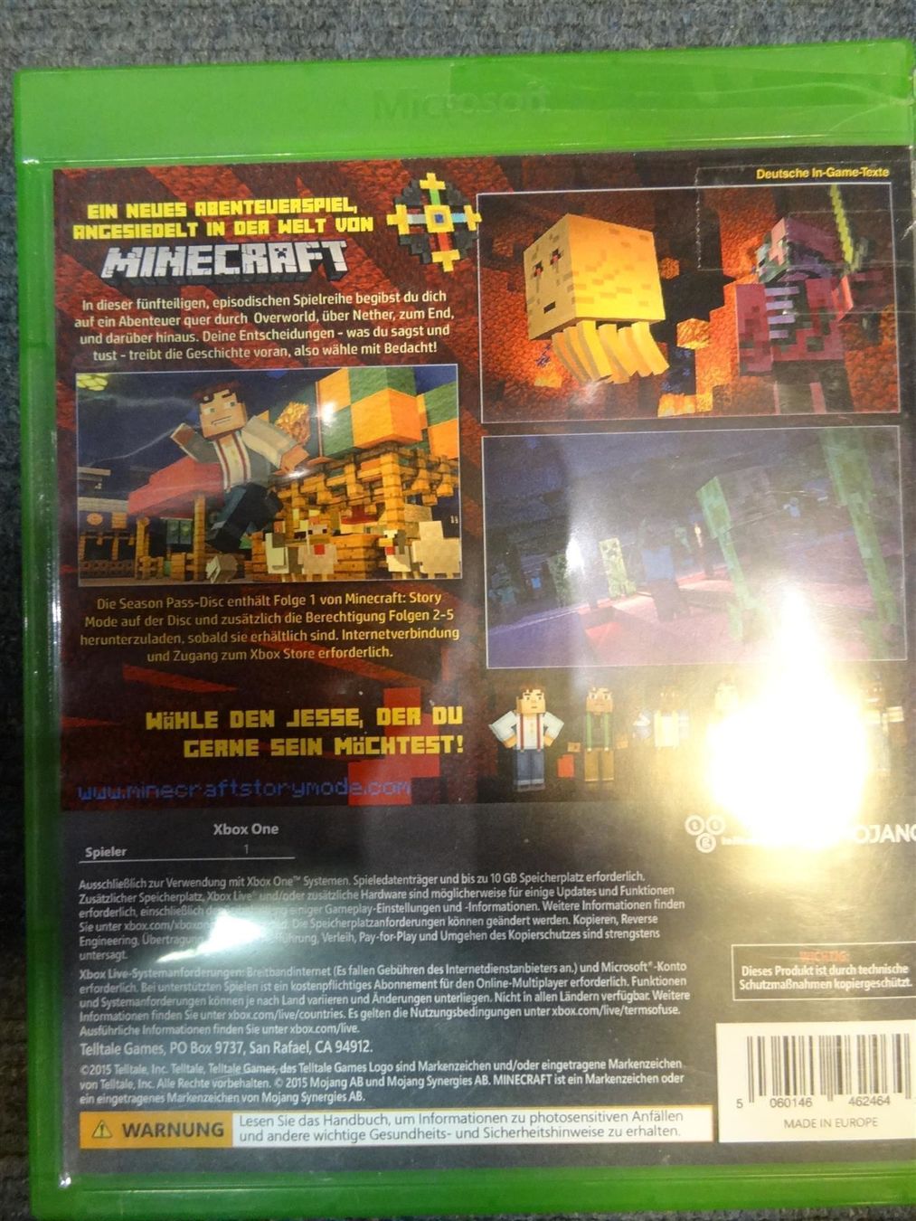 Spiele: Minecraft: Story Mode - Xbox One – Gebraucht aus luzern von musicandart 1