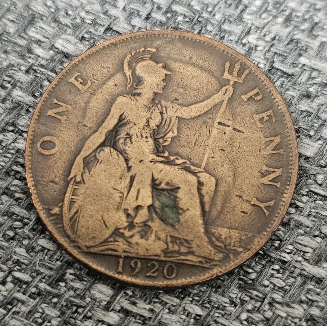 Tutti le monete: ONE PENNY 1920 Roi GEORGES V – Usato da Genève venduto da Fresko01 1