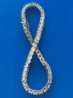 Luxus 20,5 cm Elegante Luxus Zirkonia Armband Weiss