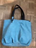 Geräumige Schultertasche türkis mit Reissverschluss Innen...