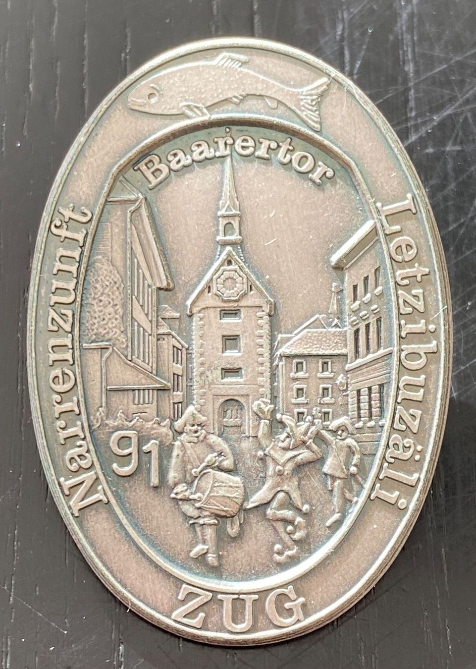Placchette & Badge: Fasnacht Plakette Zug 1991 – Usato da Günsberg venduto da Peso1