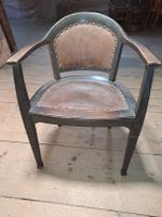 Sessel mit Leder Bezug um 1920