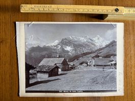Mürren (BE) Die beiden Kapellen und Alpenpanorama 1899+/-