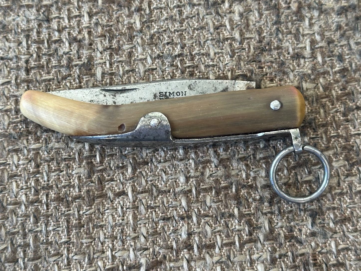 Coltelli tascabile: Einzigartiges antikes Schweizer Sackmesser SIMON BERNE Horn – Usato da Dübendorf venduto da lan1808 2