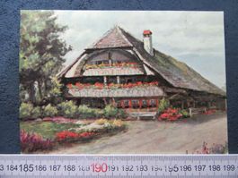 EMMENTALER BAUERNHAUS KÜNSTLER-AK 1971 BE FUSSGEMALT