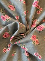 Neu Jersey-Stoff mit Rosenmuster, 150 cm breit x 290 cm La