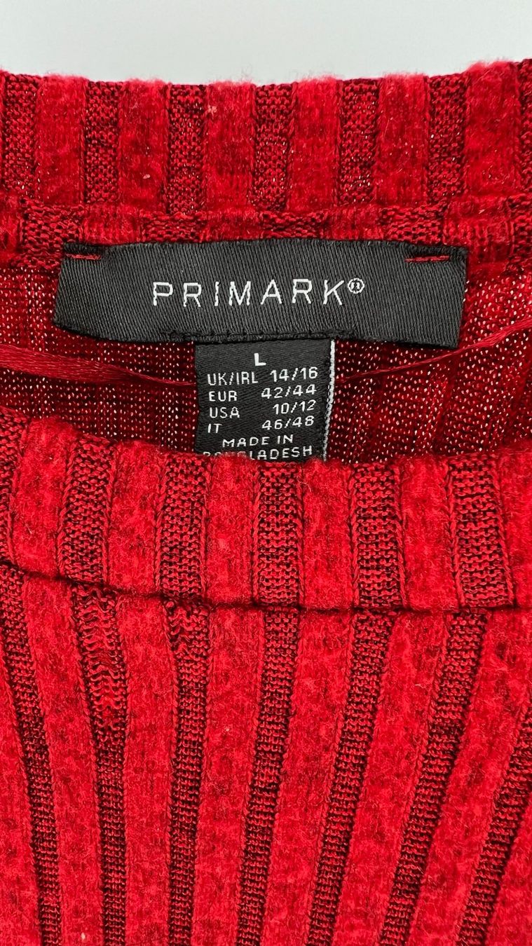 Primark Maglioni & Felpe: Roter oversize Strickpullover mit Knopfdetails - Gr. L – Usato da Oberurnen venduto da Kokosbluete 4