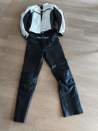 Richa Motorrad Lederkombi weiss schwarz Grösse 38