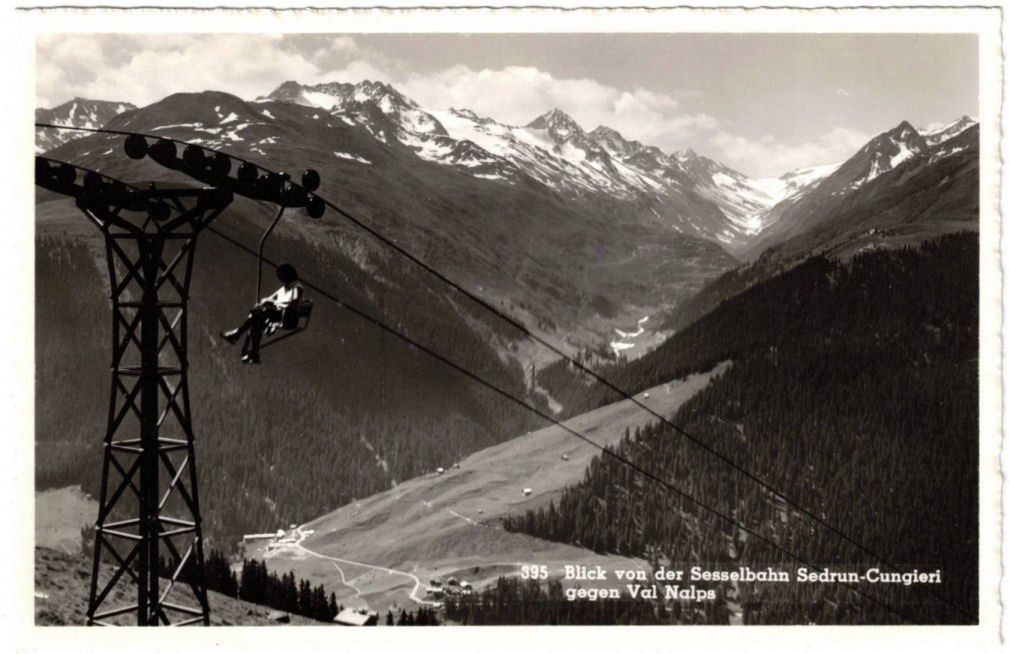 Ansichtskarten: Sedrun - Sessellift Cungieri – Gebraucht aus Binningen von Mountainrider