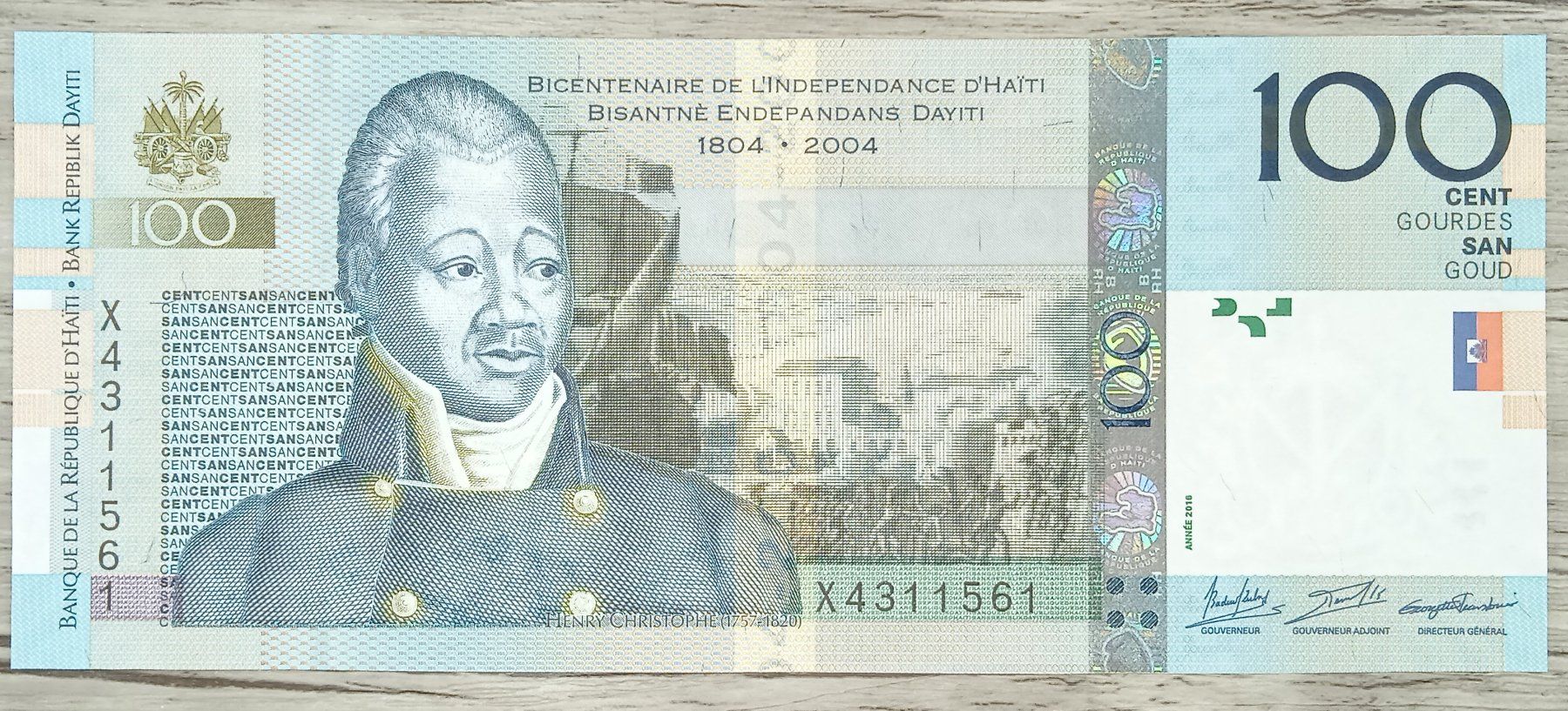 Banconote: Haiti 100 Gourdes Commemorative UNC – Nuovo (secondo la descrizione) da Cousset venduto da Patricio77