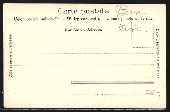 Cartoline postali: AK Unterseen, Teilansicht mit dem Niesen – Usato da Berlin venduto da bartko-reher 1