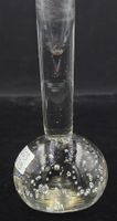 Vintage 8" Klarglas-Kontrollierte Blasen-Kugel-Boden-Vase