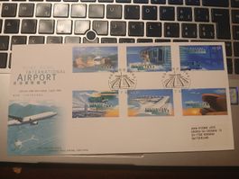 Enveloppe premier jour Hong Kong Airport 1998 timbres