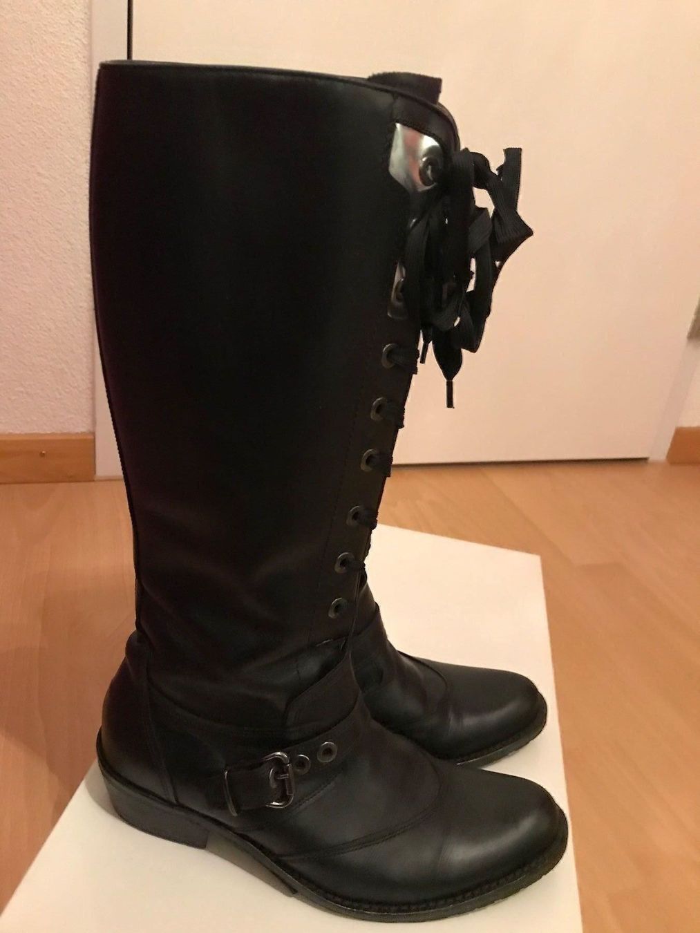 Scarpe per ragazze: Schwarze Lederstiefel von Chérie, Gr. 37 – Usato da Hünenberg See venduto da spartakus02 6