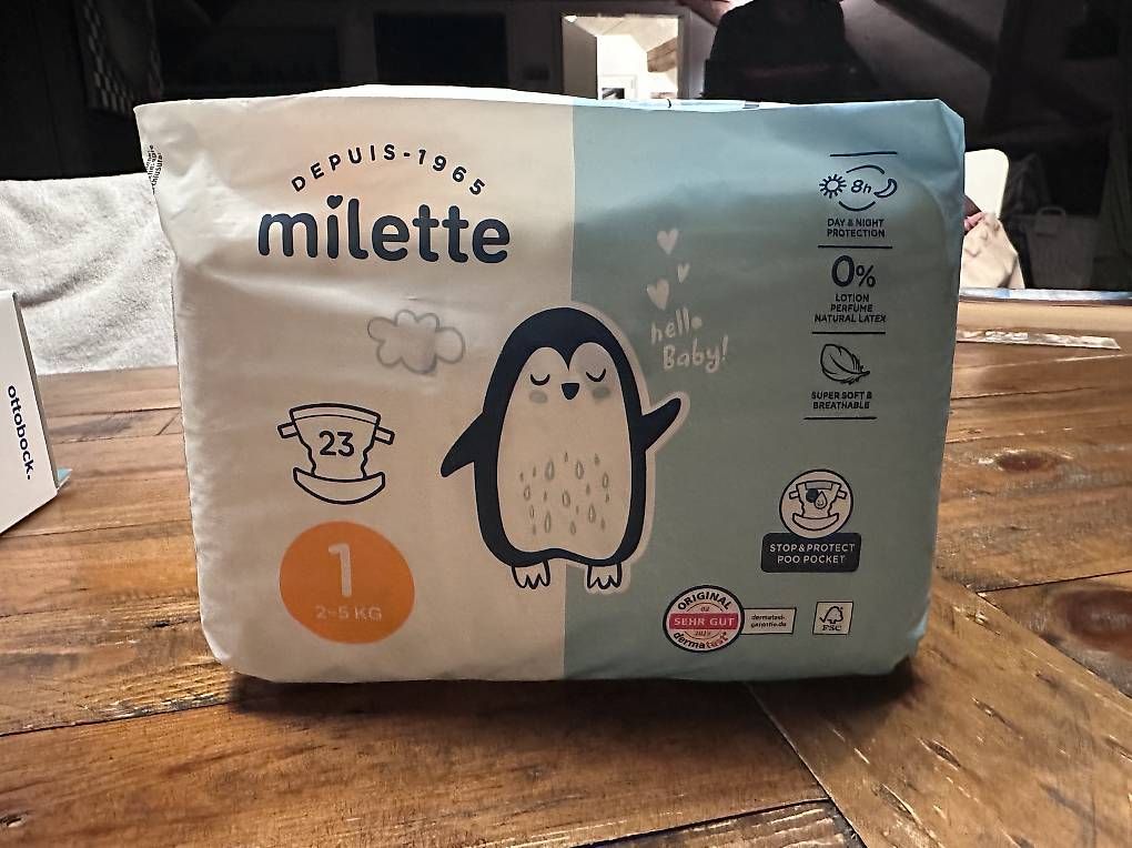 Bacs à couches & couches: Windeln Milette Grösse 1 – Neuf avec emballage d'origine à Bettwil par Tschinie