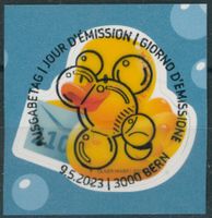 2023 - Gummiente im Wasser - Ersttag Voll Stempel ET