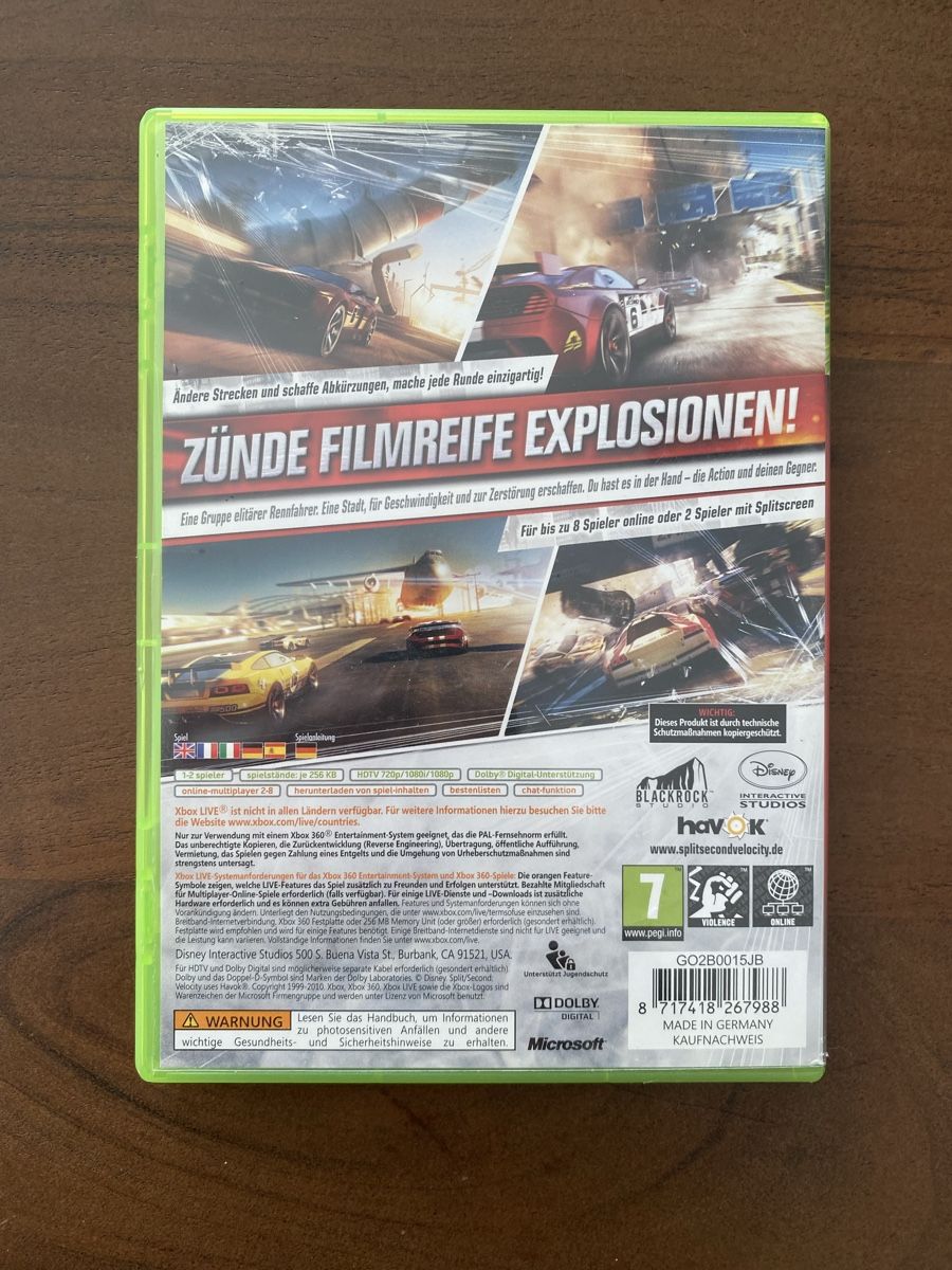 Microsoft Giochi: Split Second Velocity für Xbox 360 – Usato da Thunstetten venduto da Virus_33 2