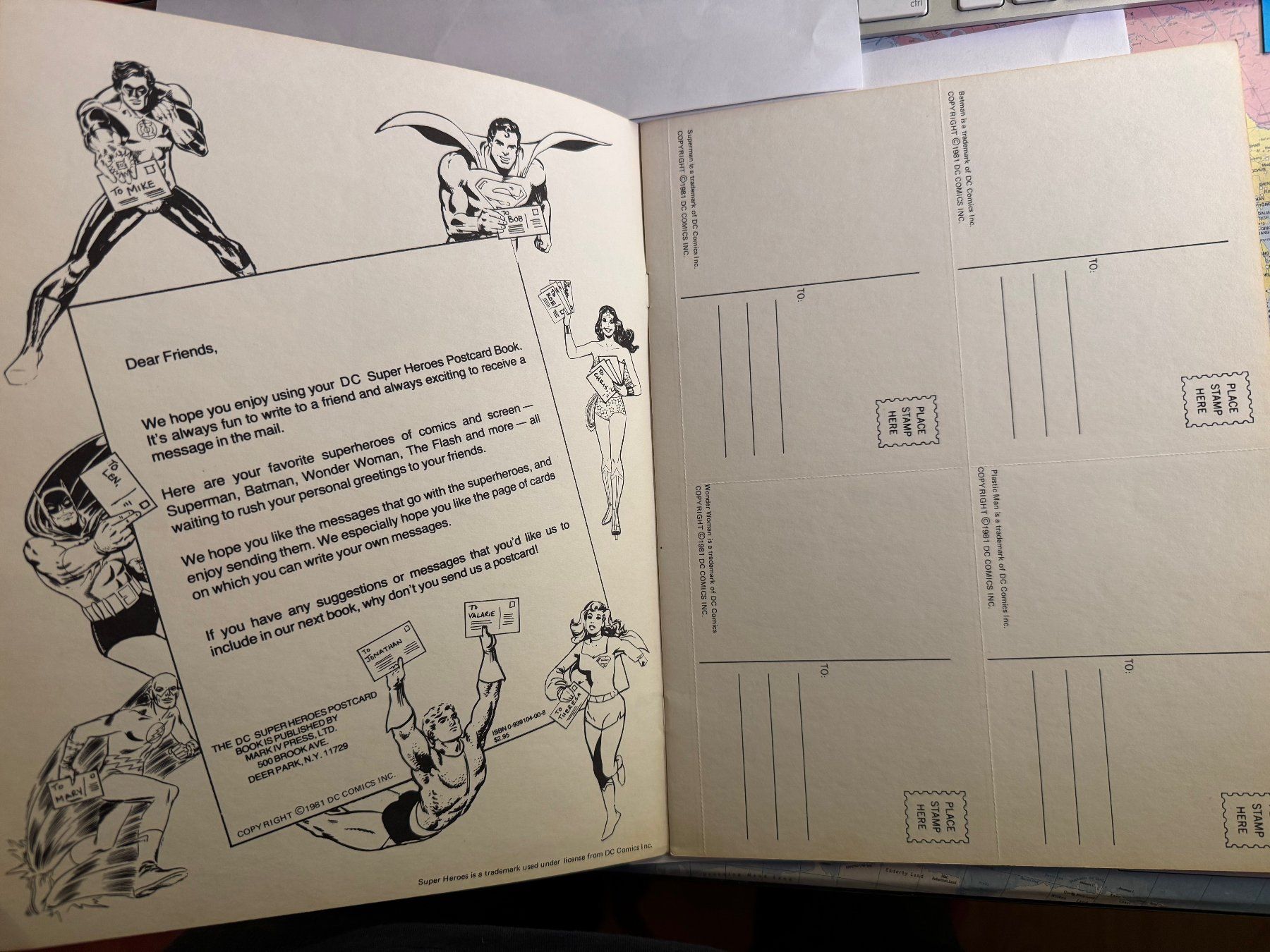 Fumetti: DC Super Heroes - POSTKARTENBUCH von 1981/Superman,Flash usw – Nuovo (secondo la descrizione) da Hedingen venduto da Wowi 7