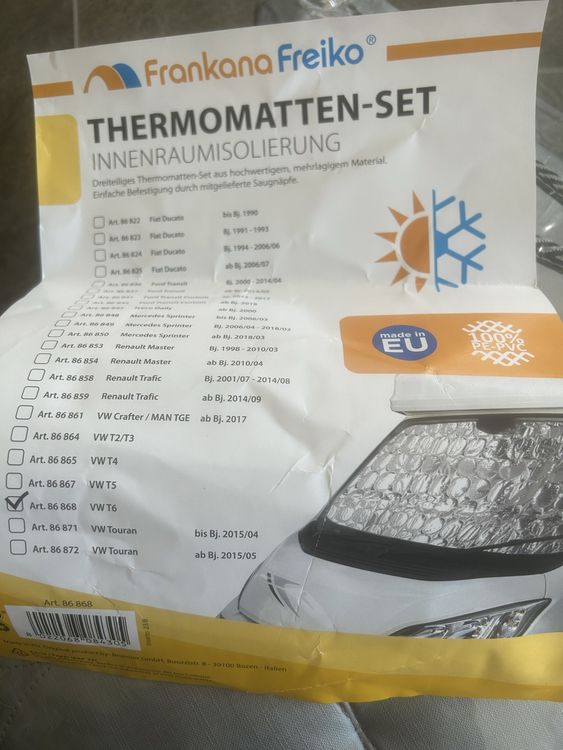 Magnet Thermomatten VW Multivan T6 (Gebraucht) in für CHF 160 - mit