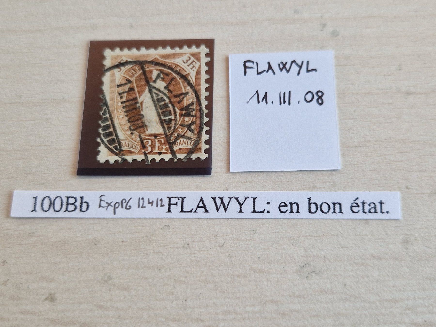 Tous les timbres: Stehende 100Bb, FLAWYL, ab 1.- – D'occasion à Burgdorf par Glossy01