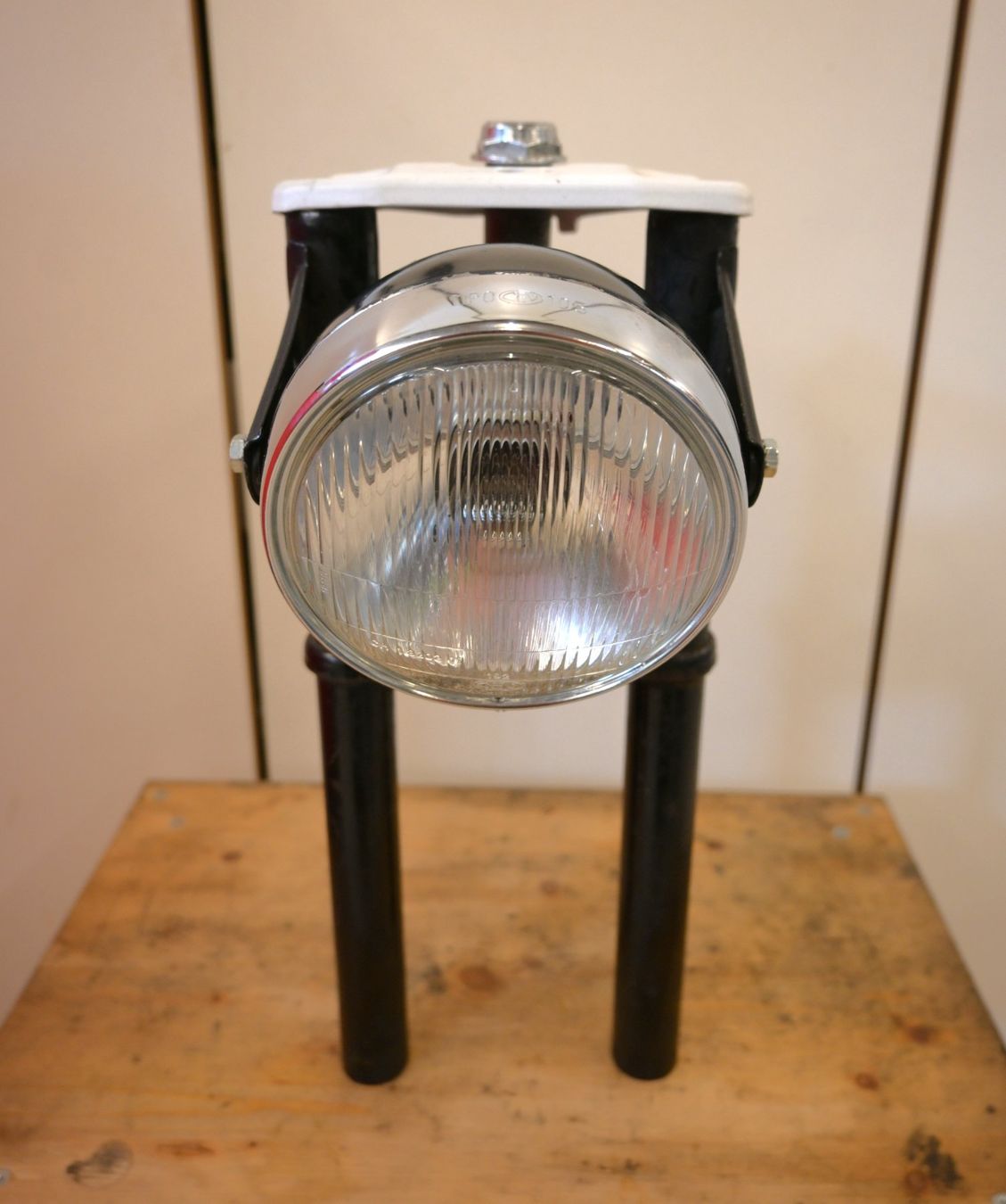 Puch Parti ricambio per ciclomotori: Puch Maxi Gabel mit Lampe CEV 105 rund – Usato da Schwellbrunn venduto da Morise