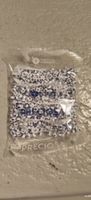 Preciosa Rocailles Perlen Perles blaue Streifen 50g Tütchen