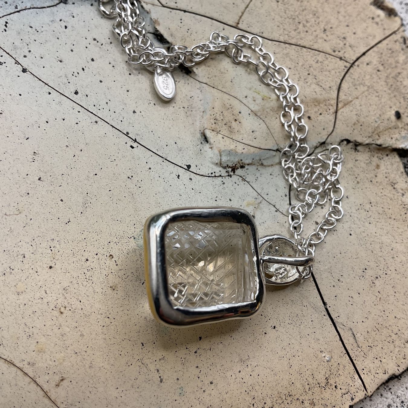 Catenine: Art Deco Stil Collier, Sterlings. mit Quarz – Nuovo (secondo la descrizione) da Luzern venduto da S.Kern01 4