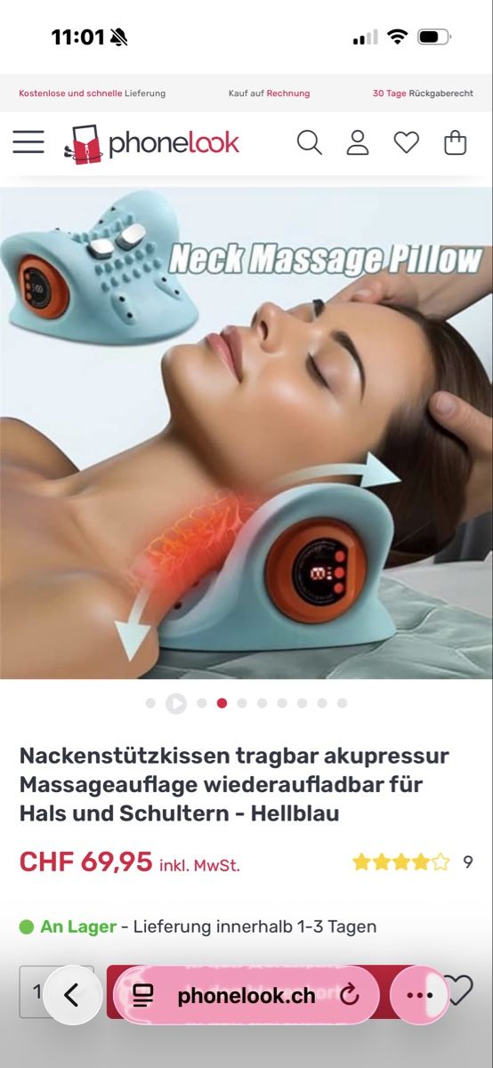 Dispositivi per massaggi: Nackenmassagegerät, NEU , NP 69.95 – Nuovo (secondo la descrizione) da Obbürgen venduto da bugi6868 1
