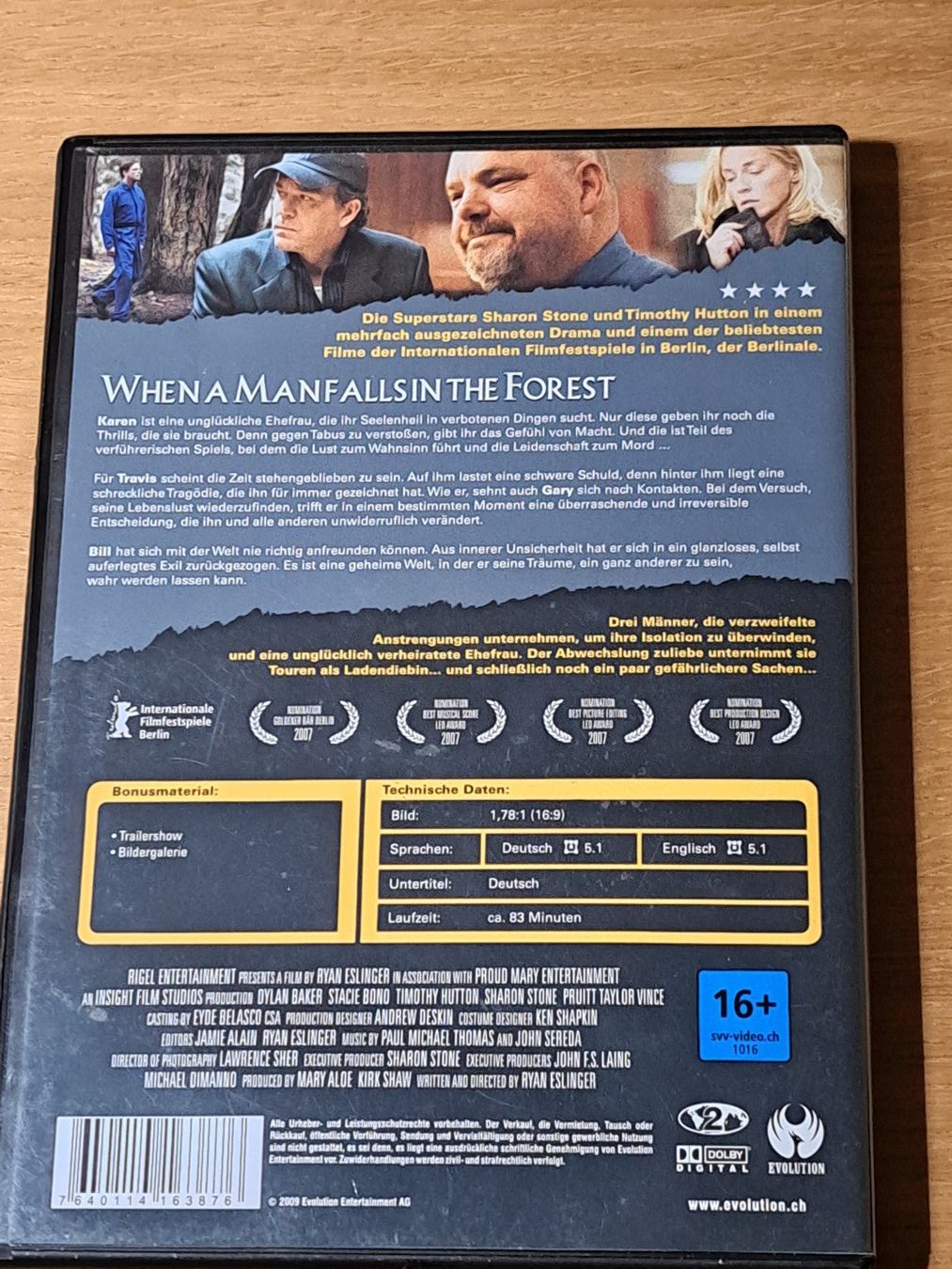 Alle DVDs: When a Man Falls in the Forest mit Sharon Stone, T. Hutton – Gebraucht aus Unterseen von Kanica 2